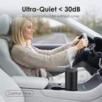 Car Diffuser, Waterless Essential Oil Diffuser with 2000mAh Battery & Timer, Adjustable Mist Cordless Aromatherapy for Car, Portable Air Freshener with Premium Aluminum Alloy & Type-C Charging (Black)