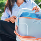Pinnacle 8.5Qt Mini Cooler – 14 x 7.6 x 10.6In Ice Box with Smart Divider, Locking Lid, Adjustable Shoulder Strap – Insulated Picnic Basket Beach Cooler Bag – 36- Hour Ice Retention – Stylish Colors
