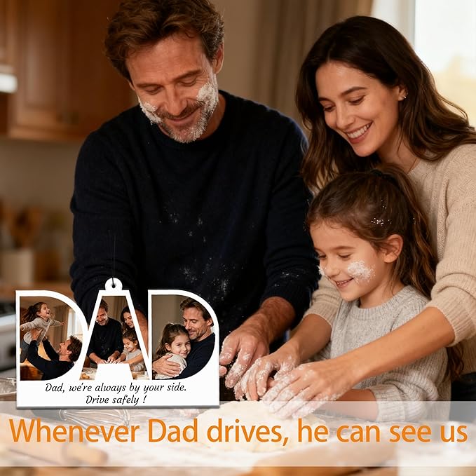 5-500pcs Custom Air Fresheners with Picture, Double Sided Car Air Freshener with 20 Scents, Personalized Gifts for Valentine's Day Birthday Anniversary (DAD)
