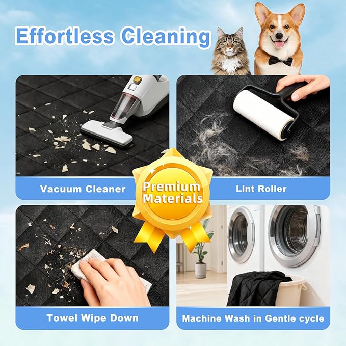 Dog Car Seat Cover for Back Seat - Waterproof and Anti-Slip Car Dog Seat Cover, with Hammock Design for Safe and Comfortable Travel, Suitable for Most Cars Trucks SUVs