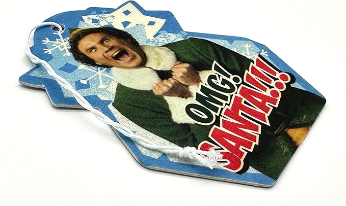 Elektroplate Elf Christmas Movie OMG Santa Automotive Air Fresheners for Vehicles | Candy Cane Scent (12-Pack) | Made in the USA