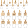 20 Pcs Star Shaped Car Fragrance Diffuser Bottle Bulk - Appreciation Gifts Set Hanging Glass Diffusers with Inspirational Message for Coworker Teacher Staff Thank You Gift (Employee)