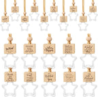 20 Pcs Star Shaped Car Fragrance Diffuser Bottle Bulk - Appreciation Gifts Set Hanging Glass Diffusers with Inspirational Message for Coworker Teacher Staff Thank You Gift (Employee)