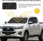 Woanger Windshield Sun Shade Foldable Car Front Window Covers for Car Accessories Sun Heat UV Rays Visor Protector Protection for Universal Cars SUV Truck (Moon Star)