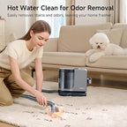 Uwant Carpet Cleaner Machine 18Kpa Powerful Suction, Portable Carpet Cleaner for Pet Stains with Cleaning Tools&Solution Self-Cleaning Upholstery Cleaner for Car, Couch, Rug, Spot (Gray)