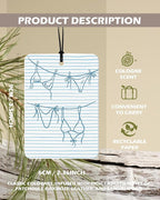 Preppy Beach Cologne Car Air Freshener 4 Pcs, Blue Coquette Bow Coastal Seashell Hanging Air Freshener for Cars Bathroom Dorm Books Decor, Cute Blue Accessories Gifts for Women Girls