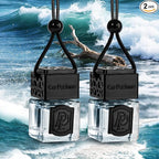 Luxury Perfume Scented Car Air Freshener for Summer - Hanging Essential Oil Diffuser with 90-Day Long-Lasting Fragrance, Non-Toxic & Eco, Premium Gift for Men/Women(Pacific Ocean Breeze, 2 x 8ml)
