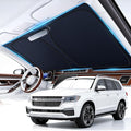 Car Windshield Sunshade Universal Sun Visor Front Window Shades, Foldable Reflective Fits Cars, Large SUVs, Trucks, Interior Car Automotive Accessories for Summer (64" x 33")