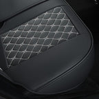 Car Back Seat Covers,Rear Seat Covers,Universal Fit for Most Cars,SUV,Sedans and Pick-up Trucks,Automotive Faux Leather Vehicle Cushion Covers(Rear Seat Covers,Black/White)