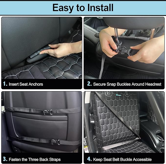 Front Seat Covers for Cars,Waterproof Car Seat Protector with Side Flaps 600D Fabric Front Seat Dog Cover for Trucks Vans SUVs Sedans, Non Slip Scratch Proof Seat Covers for Dogs in Car