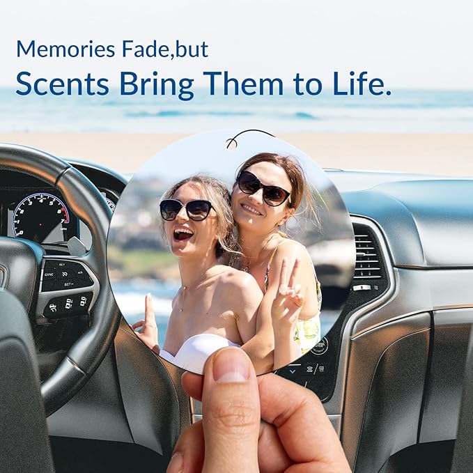 Custom Air Fresheners with Picture - Personalized Double Sided Photo Air Freshener, Customized Air Freshener for Car Wardrobe Bathroom Hanging Ornaments (A4-Round)