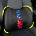 Lumbar Support Pillow for Car, Memory Foam Lumbar Pillow for Lower Back Pain Relief - Back Cushion for Driving, Chair Support for Car-Office Chair, Wheelchair - Black