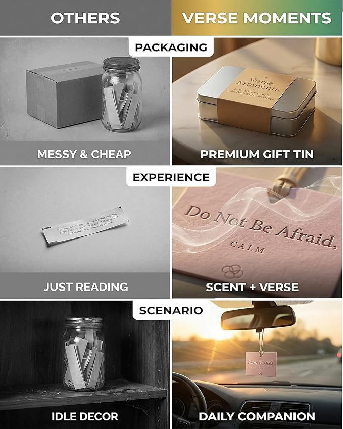 Christian Gifts for Women, Easter Basket 12 Car Air Freshener Set, Bible Verse Scripture Cards Gift Tin with Inspirational Quotes, Spiritual Faith Present for Mom Her Birthday Mother's Day