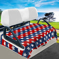 YOKYHOM American Flag Golf Cart Seat Covers for 2/4-Seater, Patriotic USA Seat Towel Blanket Keeps Seats Cool & Clean for Summer, Microfiber Fits EZGO, Club Car, Yamaha, 51"x31"