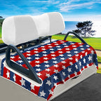 YOKYHOM American Flag Golf Cart Seat Covers for 2/4-Seater, Patriotic USA Seat Towel Blanket Keeps Seats Cool & Clean for Summer, Microfiber Fits EZGO, Club Car, Yamaha, 51"x31"