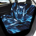 KEIAHUAN Blue Wolf Print Car Seat Covers for Men Automotive Front and Rear Split Bench Seat Cover Set Washable Breathable Universal Fits Most Vehicle Truck,SUV