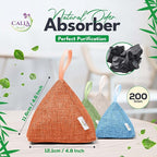 4 Pack Bamboo Charcoal Air Purifier Bags 200 Grams Each - Activated Charcoal Odor Absorber for Car, Pets & Closet - Natural Freshener for Home, Eco-Friendly & Reusable Charcoal Bags (Fresh Colors)