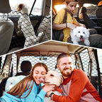 Dog Car Net Barrier for SUV - Pet Car Divider Back Seat Barrier Net, Easy to Install and Remove,with Flexible Bungee Cords Adjustable for Trucks, SUV, Vans, Universal Fit Sturdy Mesh (47 * 27 inches)
