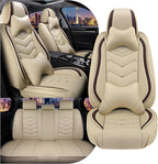 CTDS Car Seat Covers for Chevy Equinox 2005-2026, Stylish Sport Seat Cover, Premium Nappa Leather Car Seat Cover. Automobile Seat Covers Sets.(Luxury 5 Seats/Beige)