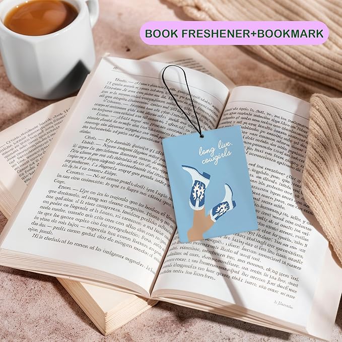 Cute Blue Western Coastal Cowgirl Car Air Freshener, Preppy Blue Lucky 8 Ball Guest Check Air Freshener Hanging 3 Pcs for Cars Closet Drawer or Books, Girly Car Accessories Mirror Decor for Women
