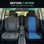 FH Group Automotive Car Seat Covers Blue Interior Front Seats Only Accessories High Back Combo Classic Cloth Car Seat Cover Front Set Universal Fit Cars Trucks and SUV Car Interior Accessories