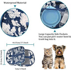 Soft-Sided Kennel Pet Carrier for Small Dogs, Cats, Puppy, Airline Approved Cat Carriers Dog Carrier Collapsible, Travel Handbag & Car Seat (Blue White Floral, 19" L x 11" W x 11" H)