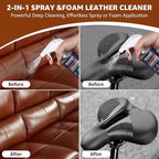 Leather Cleaner and Conditioner Kit | Leather Cleaner for Car Seats,Sofas,Furniture,Shoes,Boots,Bags | pH-Balanced,Restores,Protects | 2 x 16 oz Bottles