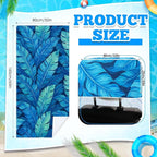 2 Pack Car Seat Towel Covers with Storage Bag 63 x 32 Inch Athletic Running Towel Seat Sweat Washable Non Slip Cover Gift for Car Outdoor Sport Activities (Blue Leaves)