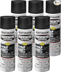 Rust-Oleum 248656-6PK Stops Rust Professional Grade Undercoating Spray Paint, 15 oz, Rubberized Black, 6 Pack