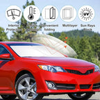 Windshield Sun Shade Custom Fit for 2012 2013 2014 2015 2016 2017 Toyota Camry Accessories Foldable Window Sunshade Sun Blocker Protect Car from Sun Rays & Heat Damage Keeps Car Cooler