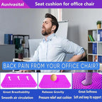 Plus Size Gel Seat Cushion for Long Sitting, Extra Large and Thick, Seat Cushion for Back, Hip, Sciatica, Tailbone Pain Relief, Use for The Office, Wheelchair, Car, Recliner, Truck.(Rose red)