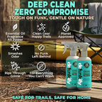 Fabric Freshener Spray, 32oz. 'Peppermint' Odor Remover Spray. Shoe Deodorizer, Carpet Deodorizer, Odor Eliminator for Strong Odors Cleaning Supplies. ProvenSafe™ Fabric Freshener for Sensitive Gear