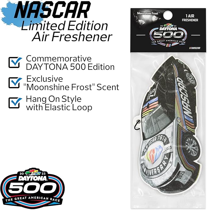 NASCAR - 75th Anniversary Limited Edition - Automotive Car Air Freshener - Moonshine Frost (Daytona 500/3-Pack)