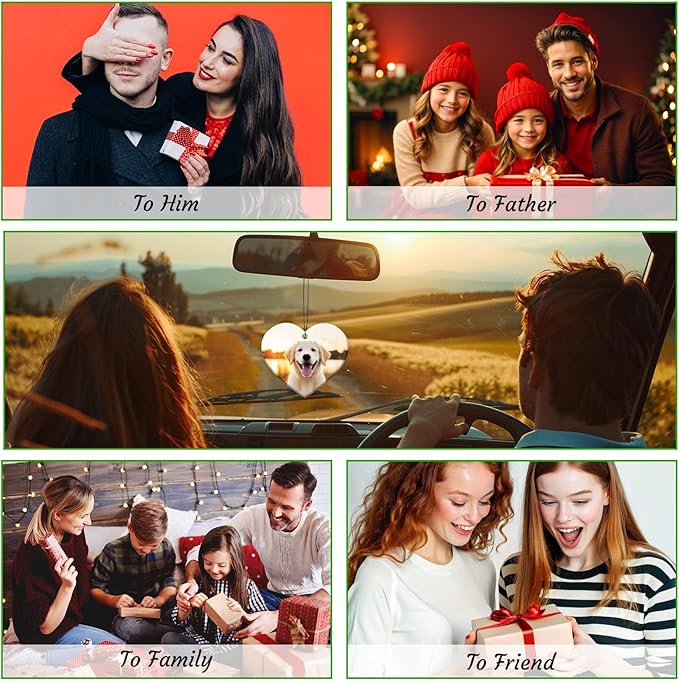 3-500Pcs Custom Air Fresheners with Picture - Personalized Double Sided Photo Text Logo Air Freshener for Car Hotel Business Event Promotion (General, Heart)