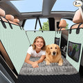Dog Car Seat Cover Set for Back Seat, Back Seat Cover + Pet Bed Mat Perfect with Mesh Window, Hammock 600D Heavy Duty Scratch Proof Nonslip Durable Soft Back Seat Covers for Cars Trucks and SUVs