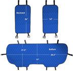 FH Group Car Seat Cover Cushion - Cars Trucks SUV, Faux Leather Car Seat Cushions, Waterproof Car Seat Cover Cushion, Universal Fit Car Seat protector Rear Set Blue