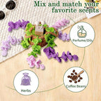 Crochet Car Air Freshener, 8ml Empty Refillable Oil Diffuser Bottle with Hanging Crochet Purple Wisteria Plant & Hanging Tools, Car Rearview Mirror Diffuser for Wall Art & Home & Office Decoration
