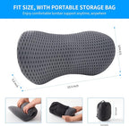 Lumbar Pillow, Memory Foam Lumbar Support Pillow for Office Chair and Car Seat, Back Support Pillow for Lower Back Pain Relief, Support Cushion Back Pillow for Sleeping, Driving, Resting