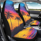 Hawaiian Tropical Palm Tree Print Car Seat Cover for Men Women Soft Breathable Automotive Interior Protector Universal Fit for Car SUV Sedan Truck
