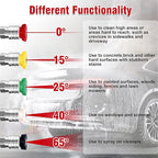 120" Pressure Washer Extension Wand, Power Washer Extension Pole with 5 Nozzle Tips - Pressure Washer Lance Wands 4000 PSI, Curved Gutter Cleaner Attachment, 1/4" Quick Connect for High-Reach
