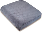 Large 19"x17"x3.25" Medium-Firm Memory Foam Seat Cushion with Cooling Effect, Washable Cover and Non-Slip Base for Office Chairs, Wheelchairs, Recliners, Cars - Back Pain Relief - Gray