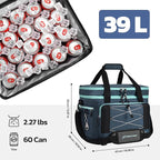 Maelstrom Portable Collapsible Soft Cooler Bag – 24/30/60 Cans Double-Deck Leakproof Ice Chest for Beach, Camping & Grocery