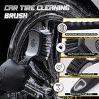 Wheel & Tire Brush Set, 2 Pack Car Wheel Brush & Tire Cleaner Brushes, Soft Bristle Rim Brush and Stiff Tire Scrub Brush, Scratch-Free Wheel Cleaning Kit for Car Detailing, Trucks, SUVs