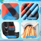 2 Pack Car Seat Towel Covers with Storage Bag 63 x 32 Inch Athletic Running Towel Seat Sweat Washable Non Slip Cover Gift for Car Outdoor Sport Activities (Beach Palm Trees)