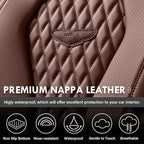 Coverado Car Seat Covers, Seat Covers Full Set, Coffee Car Seat Cover, Auto Seat Covers Front Seats Rear Seat Cover, Luxury Car Seat Cushion,Leather Seat Cover Seat Protector Universal Fit Most Cars