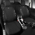 CAR PASS Oxford Bling Diamond Car Seat Covers Full Set Interior Sets, Waterproof Shining Glitter Sparkly Crystal Universal Armrest Fit 95% Automotive Truck SUV Cute Women Girl, All Black Rhinestone