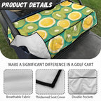 Biyejit Golf Cart Seat Covers with 4 Pockets Golf Cart Seat Towel Blanket Fits 2-Seat Golf Carts, Golf Cart Accessories