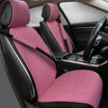2PCS Linen Car Seat Covers Front Seats,Breathable Cloth Fabric Car Seat Protector - Universal Cloth Seat Covers Fit for Cars, Vans, SUVs, Trucks and for All Seasons - Pink