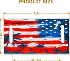 YOKYHOM American Flag Golf Cart Seat Covers for 2/4-Seater, Patriotic USA Seat Towel Blanket Keeps Seats Cool & Clean for Summer, Microfiber Fits EZGO, Club Car, Yamaha, 51"x31"