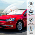 Windshield SunSshade Compatible with 2013-2021 Volkswagen Golf GTI e-Golf VW Golf R 4 Door Hatchback Accessories Sunshade Sun Visor Protector Keeps Car Cool
